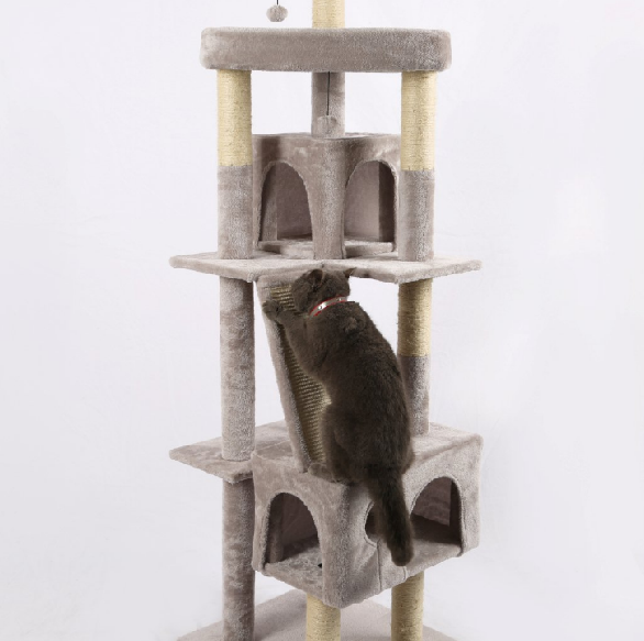 Scratching Post Big Cats Ca Tree Tower Lerge Luxury Eco Friendly Products 2022 Private Label Pet Rbol Rascador Alto Para Gatos