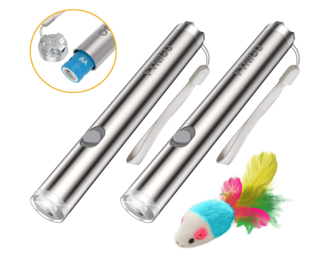 Laser Cat Pen Pet Usb Pointer Wand Teaser Stick 3 In 1 Light To Play With Cats Dogs Interactive Toys Rechargeable 7 For Indoor