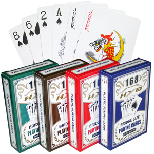 stander bridge size poker cards in store and Customized plastic 100% PVC waterproof  plastic playing cards