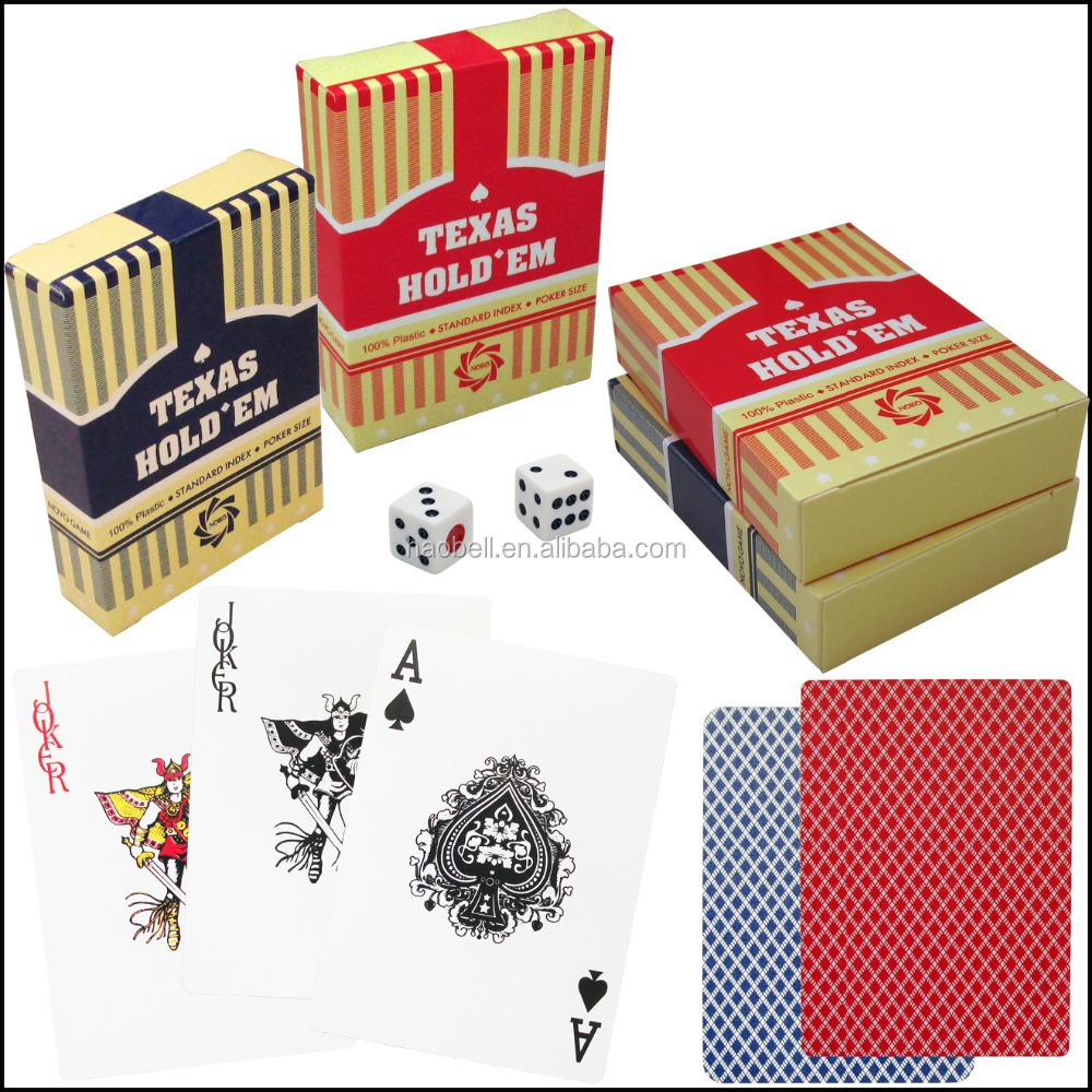 100% new plastic casino playing cards Texas game cards