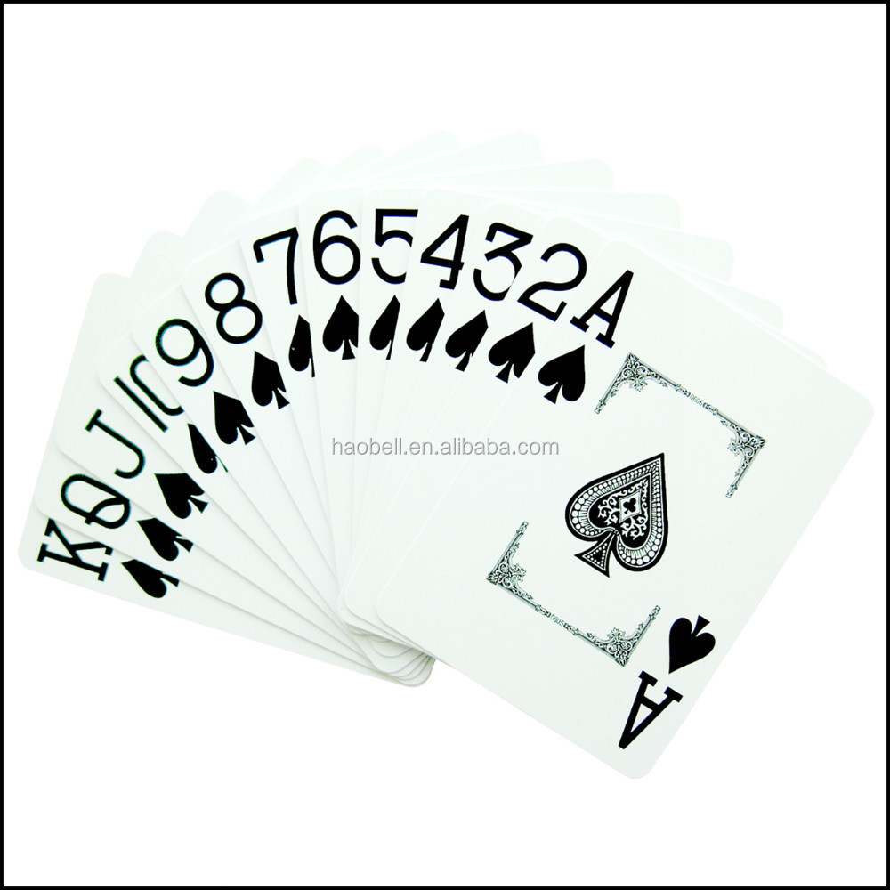 OEM Jumbo index 100% plastic playing cards PVC poker cards