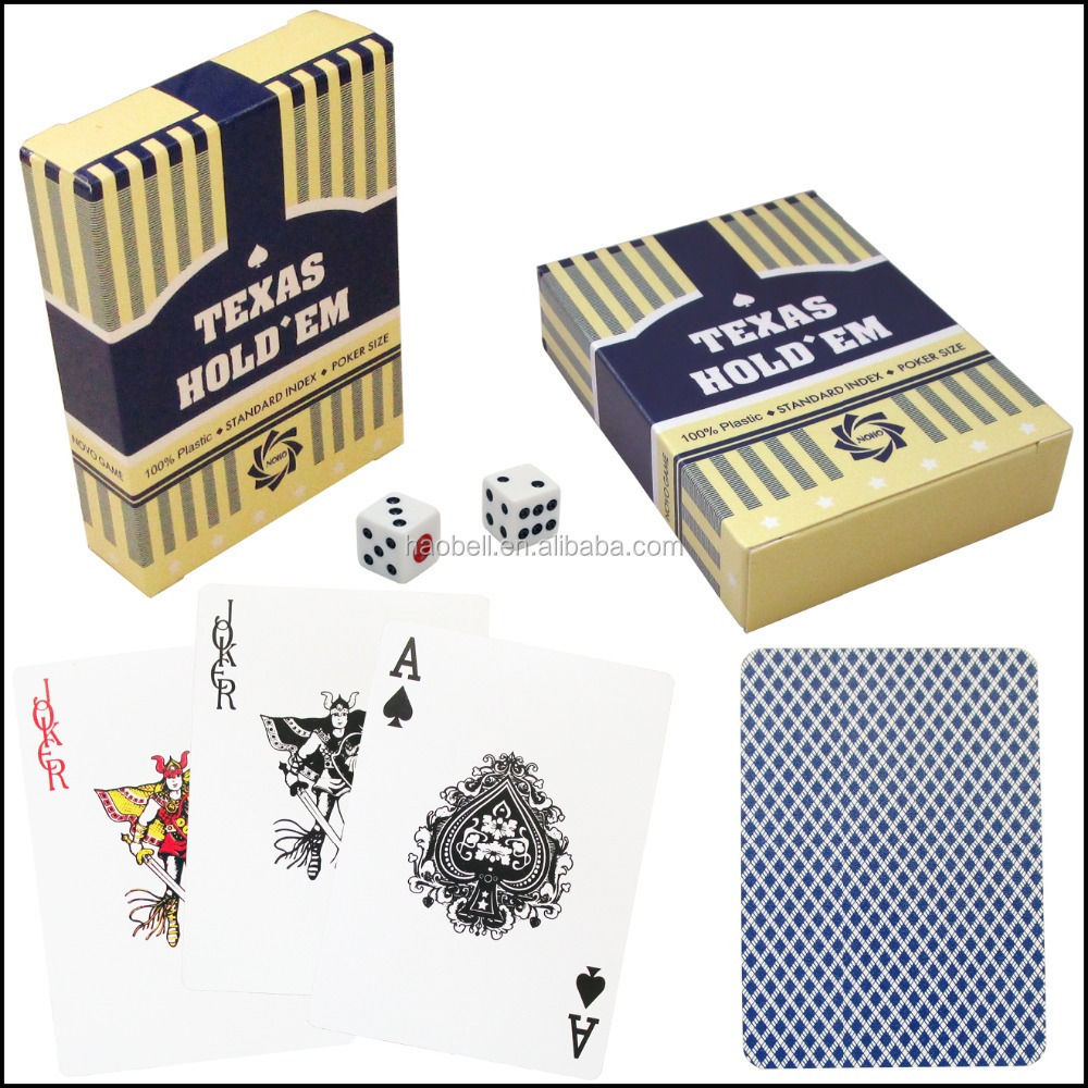 100% new plastic casino playing cards Texas game cards