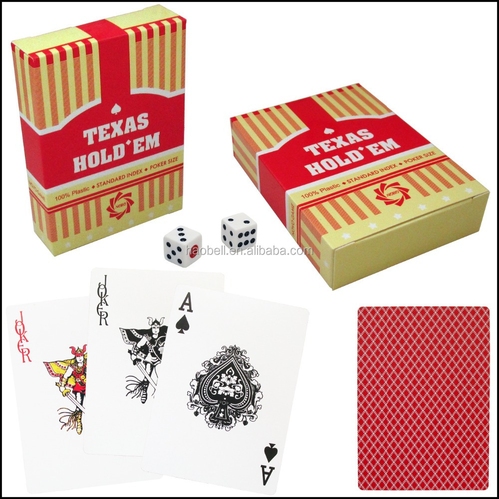 100% new plastic casino playing cards Texas game cards