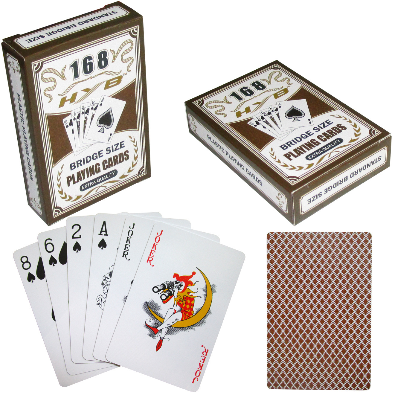 stander bridge size poker cards in store and Customized plastic 100% PVC waterproof  plastic playing cards