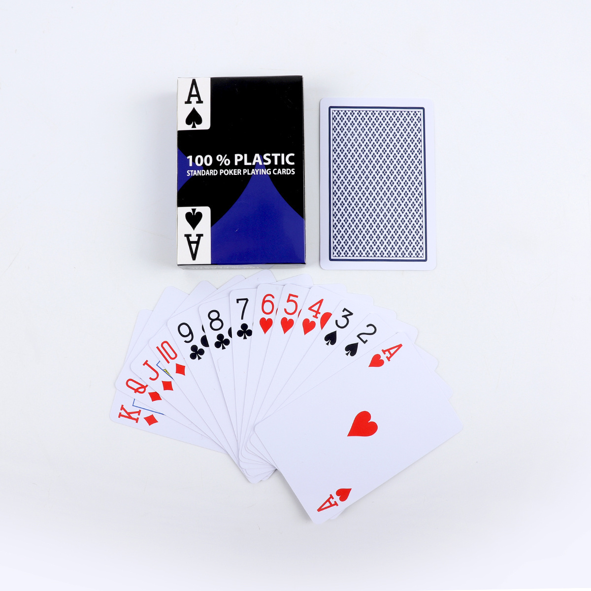 Plastic bridge playing cards frosted cards red and blue