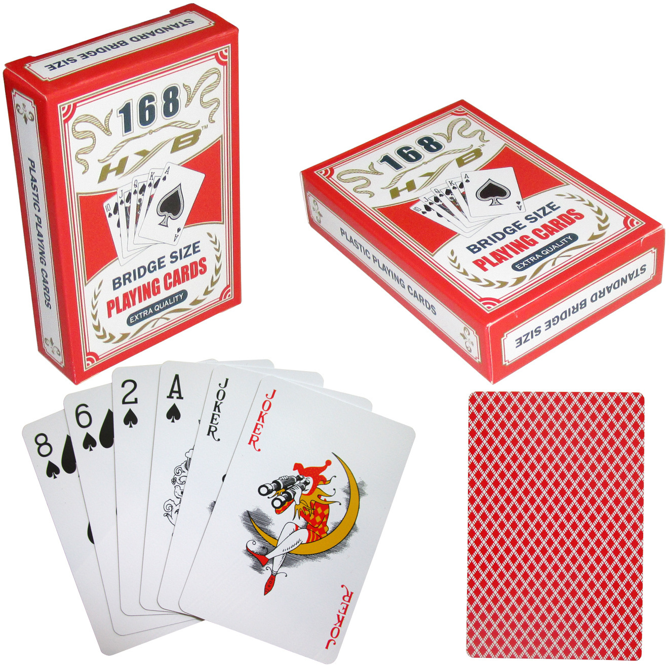 stander bridge size poker cards in store and Customized plastic 100% PVC waterproof  plastic playing cards