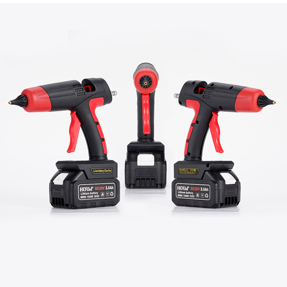 21v lithium battery cordless charging hot melt glue gun using 11mm rod hot melt glue gun matching battery interface