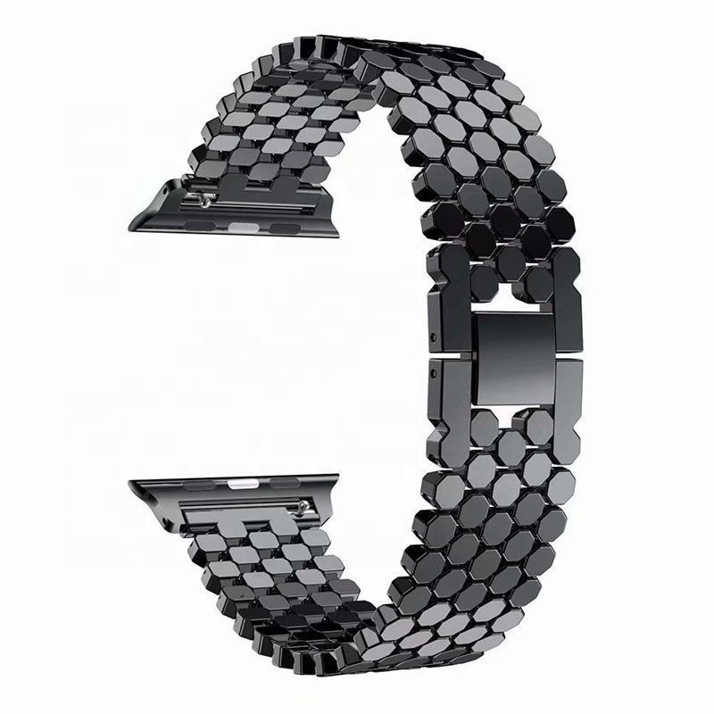 luxury alloy Stainless Steel Metal smart watch replacement bands Strap for apple watch iWatch 8 7 5 6 se 38 40 42 44 45 mm