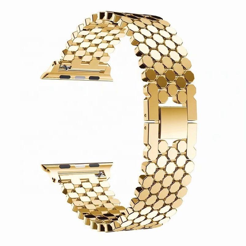 luxury alloy Stainless Steel Metal smart watch replacement bands Strap for apple watch iWatch 8 7 5 6 se 38 40 42 44 45 mm