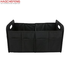 Haochefeng factory oxford Foldable Car Storage Box Heavy Duty Car Trunk Organizer  Car Boot storage