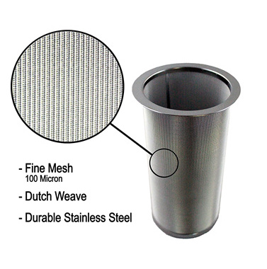 Food Grade 304 Stainless Steel ultra fine 100 micron cold brew coffee filter for mason jar iced coffee tea maker