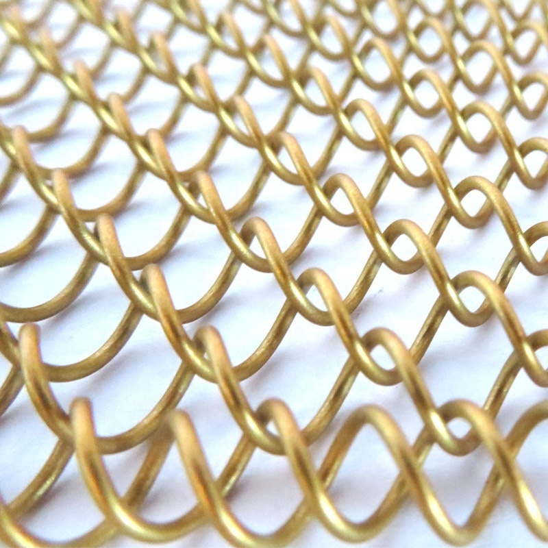 brass decorative metal wire mesh for cabinet doors / radiator covers