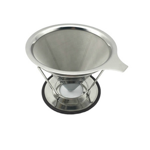 Factory price 2 4 cup stainless steel hand drip coffee dripper v60 coffee filters