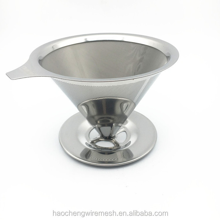 Factory price 2 4 cup stainless steel hand drip coffee dripper v60 coffee filters