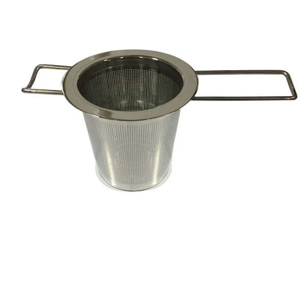 Double fine mesh stainless steel loose leaf tea infuser strainer with handle