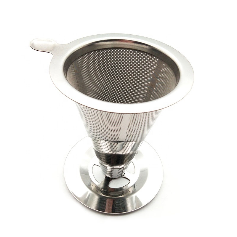 Coffee Funnel stainless steel reusable drip filter cone