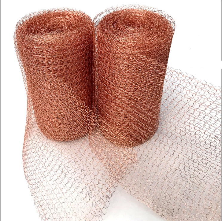 Pure Copper Mesh Roll Knit Copper Mesh Gap Blocker for Building