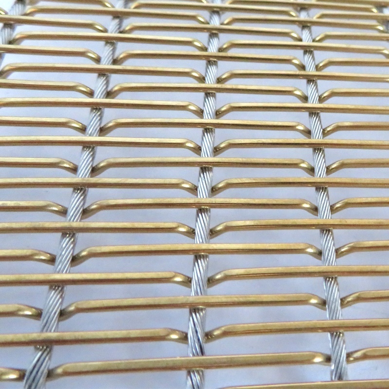 brass decorative metal wire mesh for cabinet doors / radiator covers