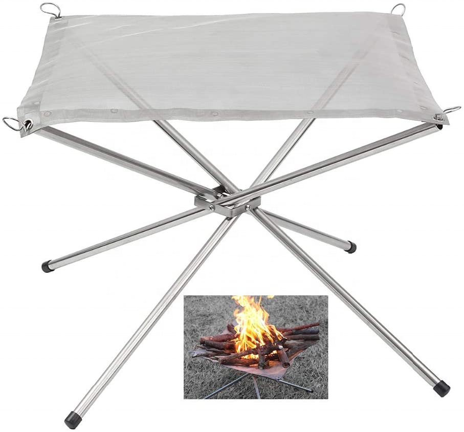 Mini Portable Outdoor Reusable Stainless Steel Portable Fire Pit For Camping