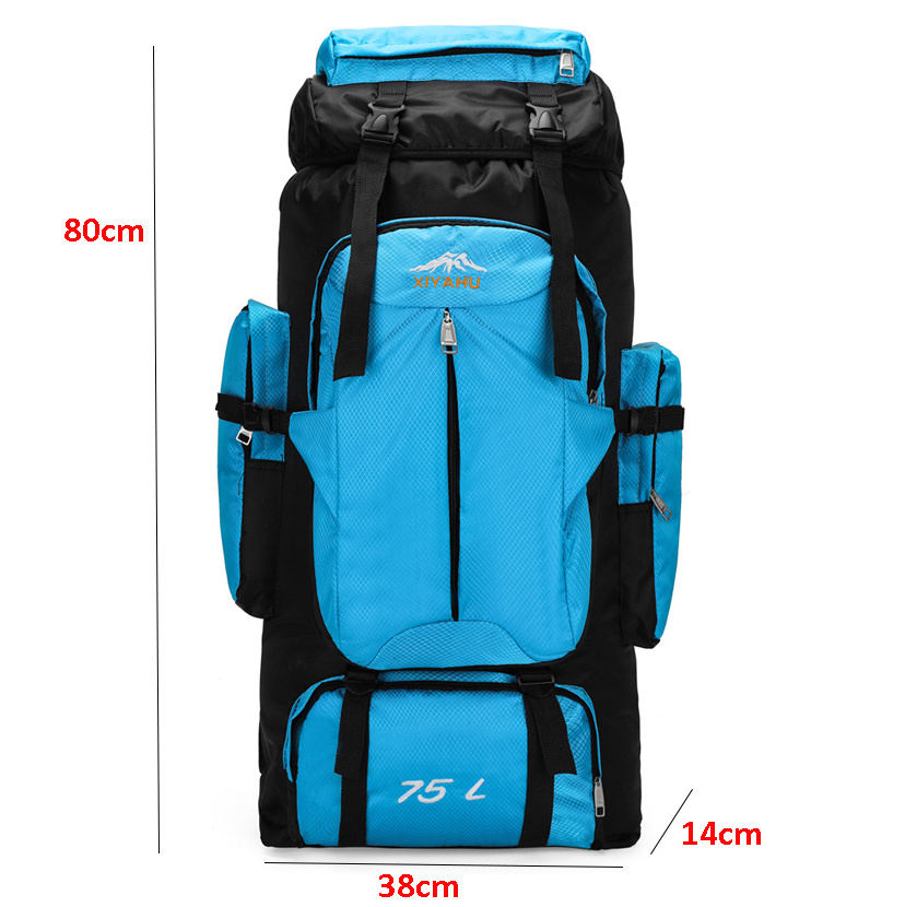 Custom LOGO Mountaineering Bag Outdoor Camping Bagpack Large Capacity 75L Travel Hiking Rucksack Backpack