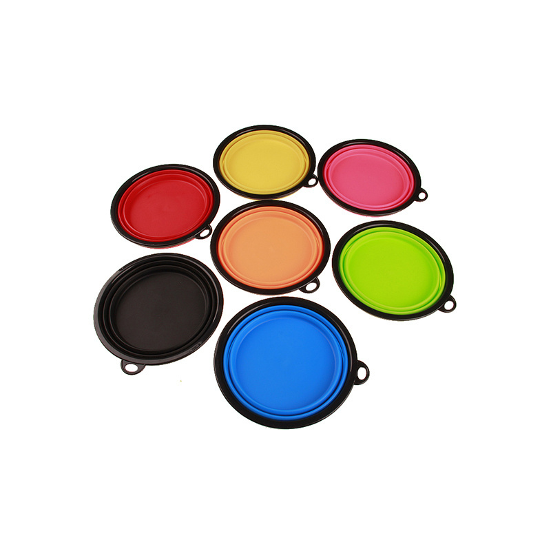 Amazon hot sale products silicone collapsible dog bowls dog water bottle feeder Foldable food bowl for pets