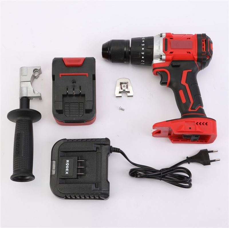 21V/13MM Cordless Rechargeable Power Hand Driver Speed Cordless Drill Set With Battery Electric hammer drill