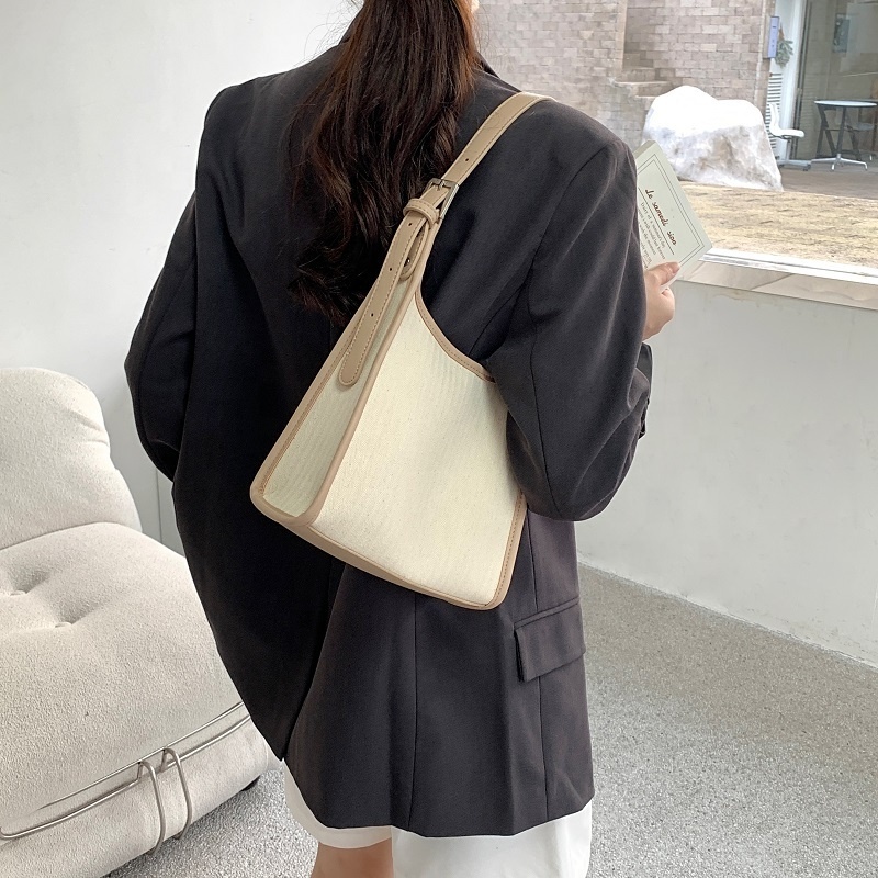 New Product 2023 Leather Canvas Tote Bag Custom Shoulder Bag Womens Tote Single Shoulder Women's Bag Lady Handbag for Sale