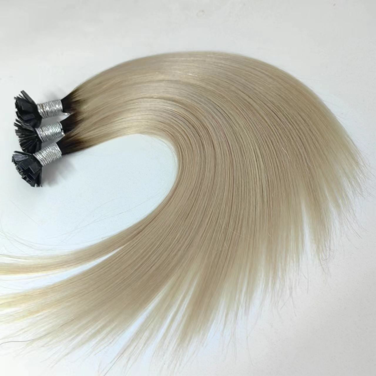 Fast Shipping Double Drawn Keratin Flat Tip Hair Cuticle Aligned K Tip Hair Italian Glue 100% Human Hair Extensions Popular