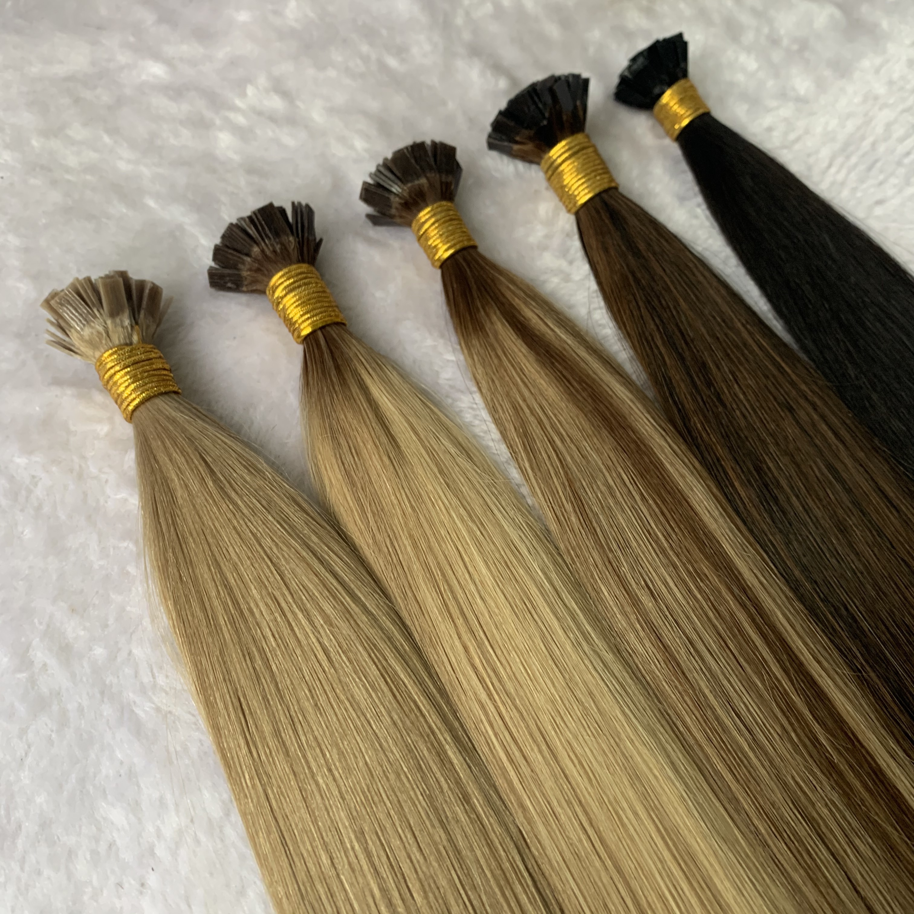 Wholesale Double Drawn Italian Prebonded Flat Tip I Tip U Tip Healthy Hair Extensions Virgin Keratin Human Hair Extension