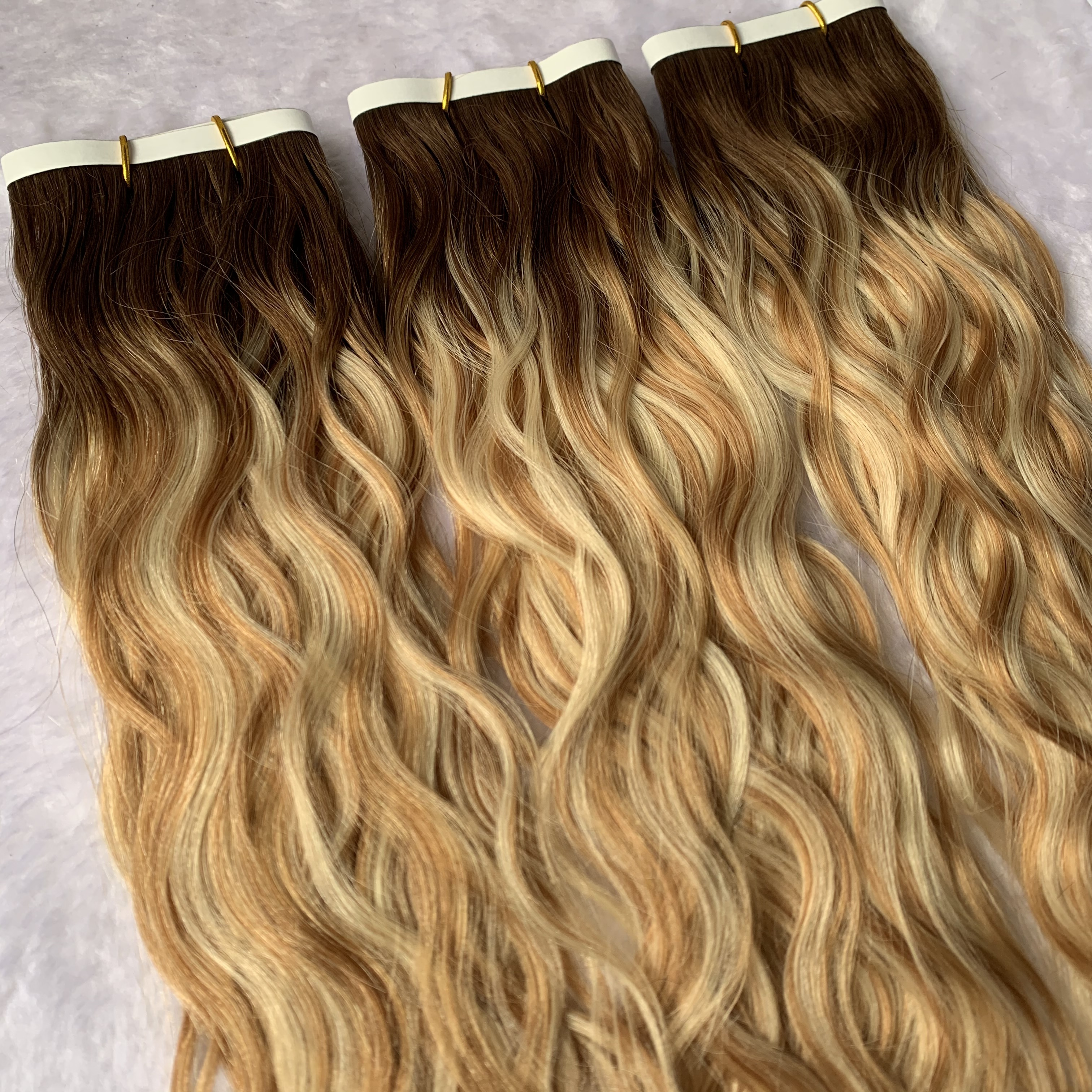 Top Quality Double Drawn Virgin Injection Long Length Tape Weft Hair Extensions Wholesale Invisible 50-100cm Tape In Pu Weft