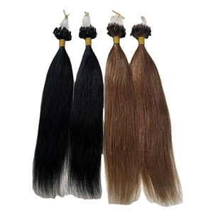 Pre Bonded Micro Links Loop Ring Bead Virgin Human Microlink  Hair Extension 100g/strand micro loop hair extensions for women