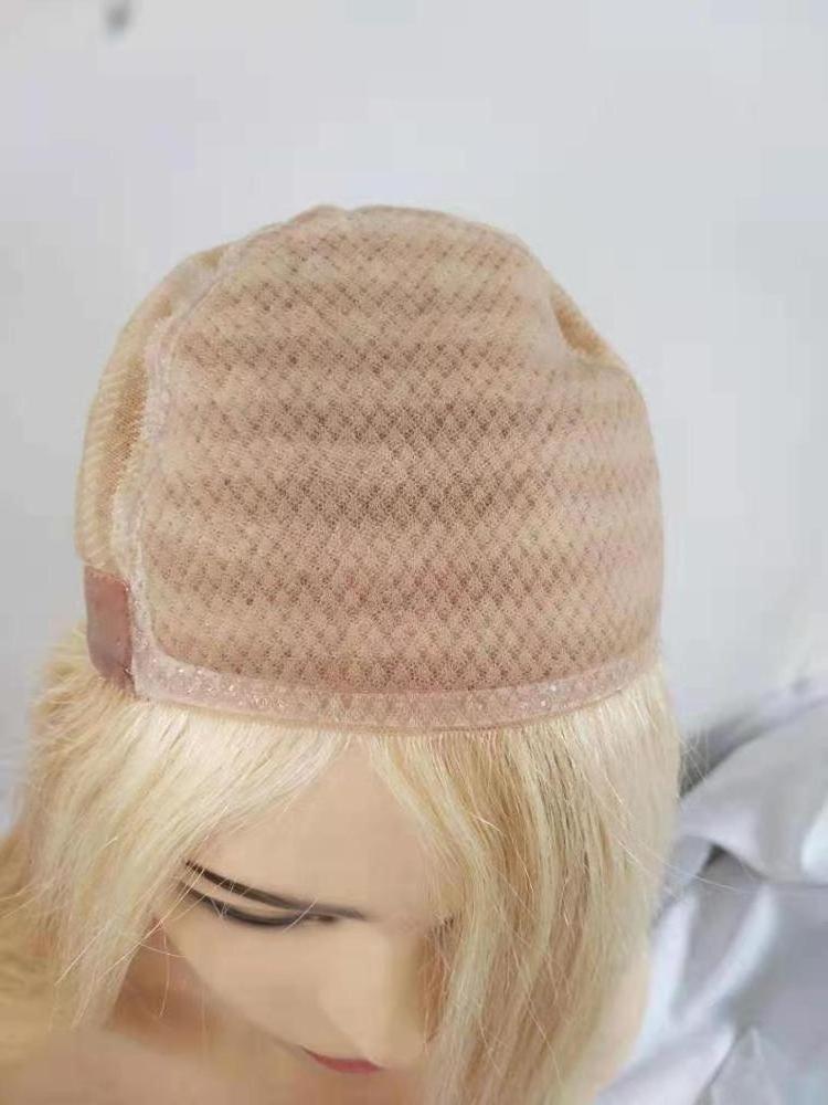 New Arrival Customized Wigs For Alopecia Clients European Remy Blonde Hair With Medical Full Lace Wig Piano Highlight