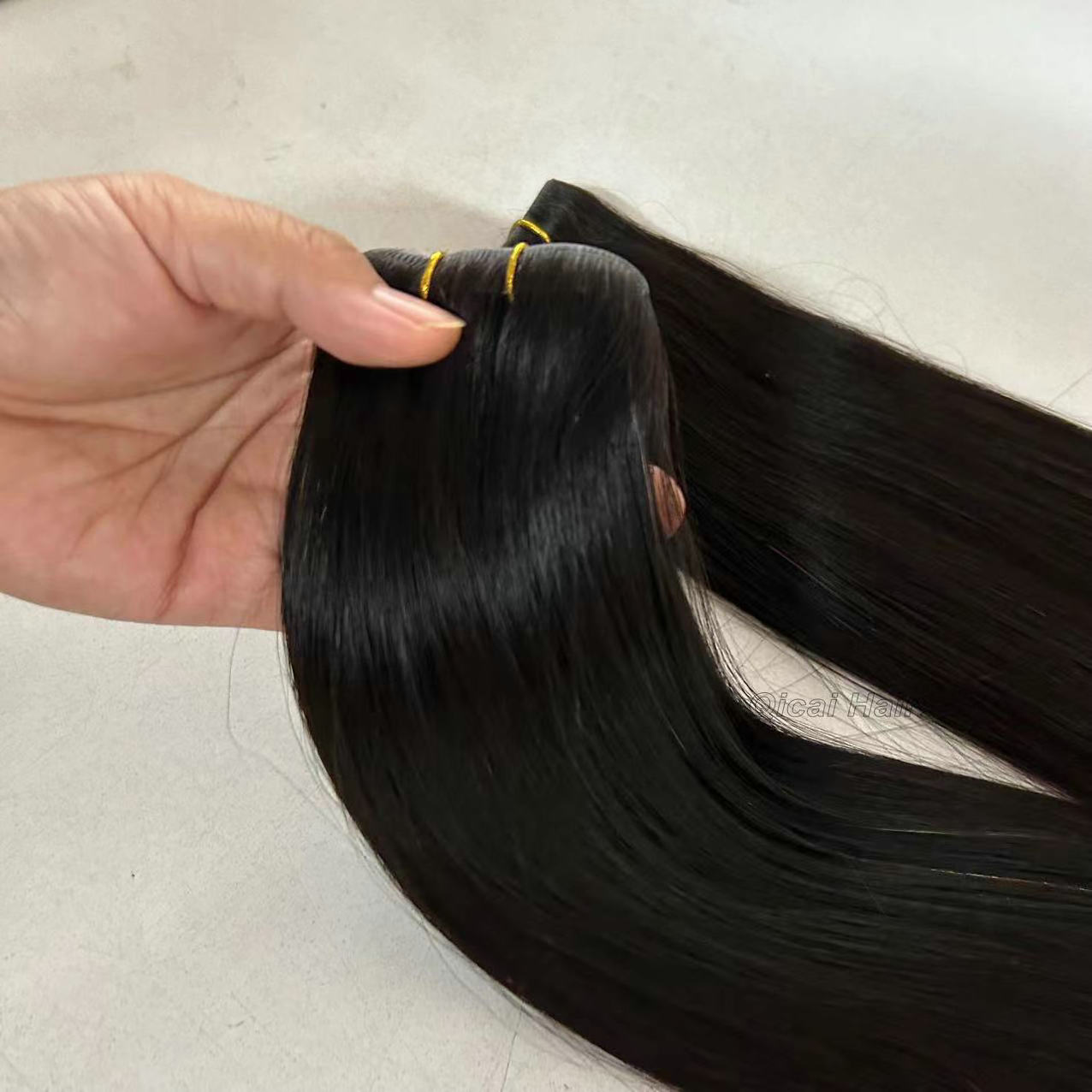 Wholesale Invisible Tape Weft Russian Remy Human Hair Extensions Injected Tape Weft Cuticle Aligned Intact Hair Raw Natural Hair