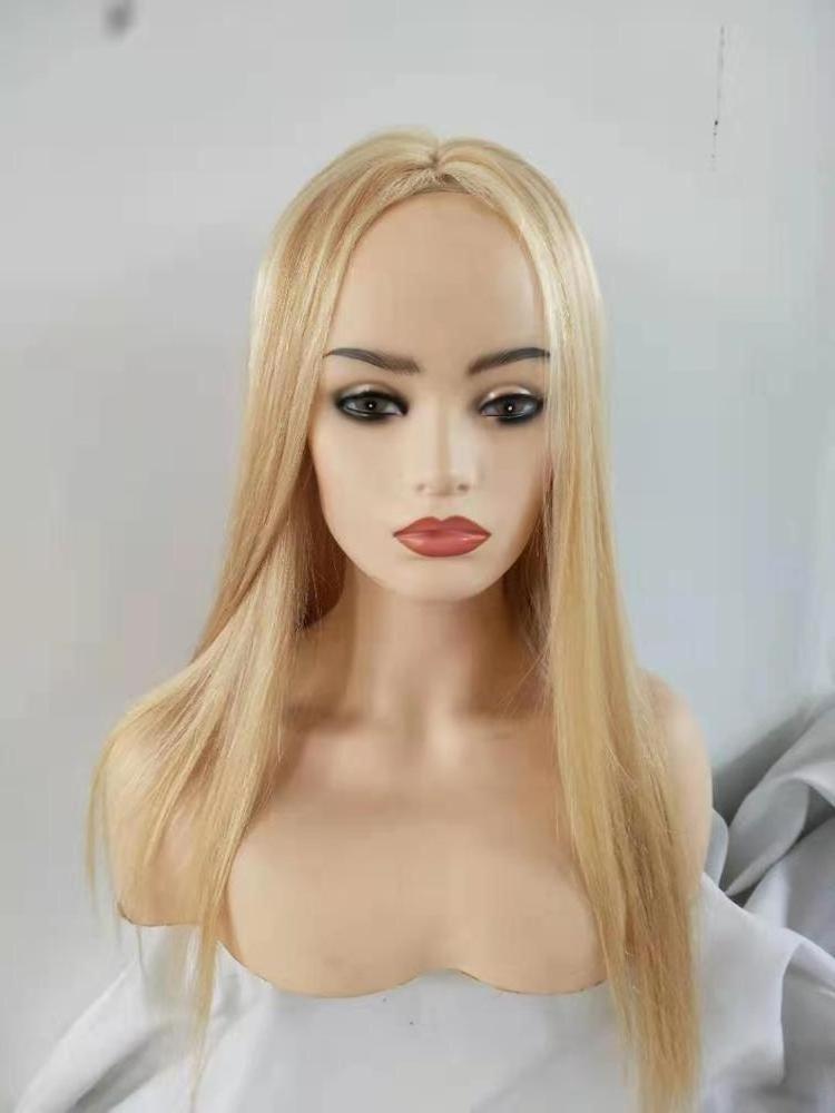 New Arrival Customized Wigs For Alopecia Clients European Remy Blonde Hair With Medical Full Lace Wig Piano Highlight