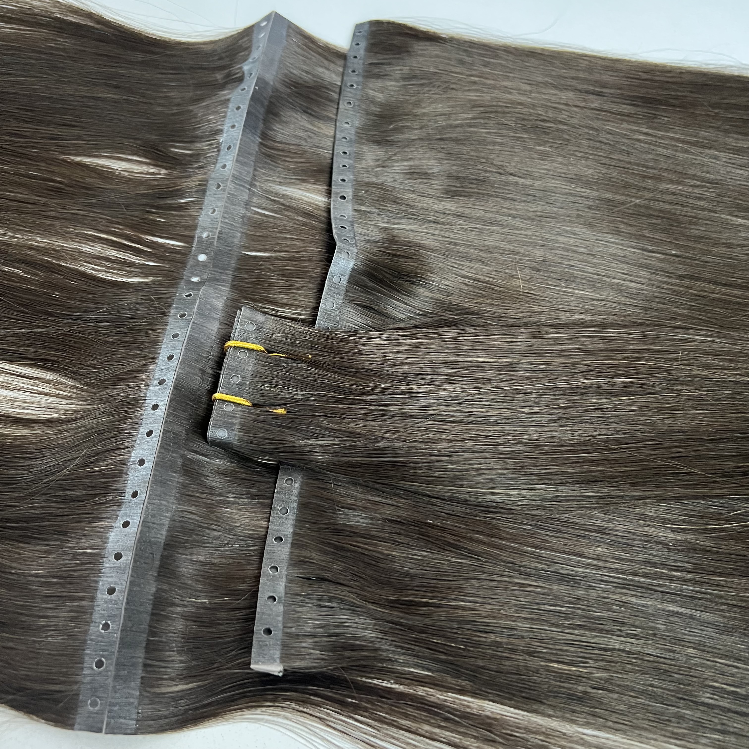 Top Quality 12A Russian Remy Human Virgin Seamless Double Drawn Hair Extensions PU Skin Butterfly Weft Extension With Holes