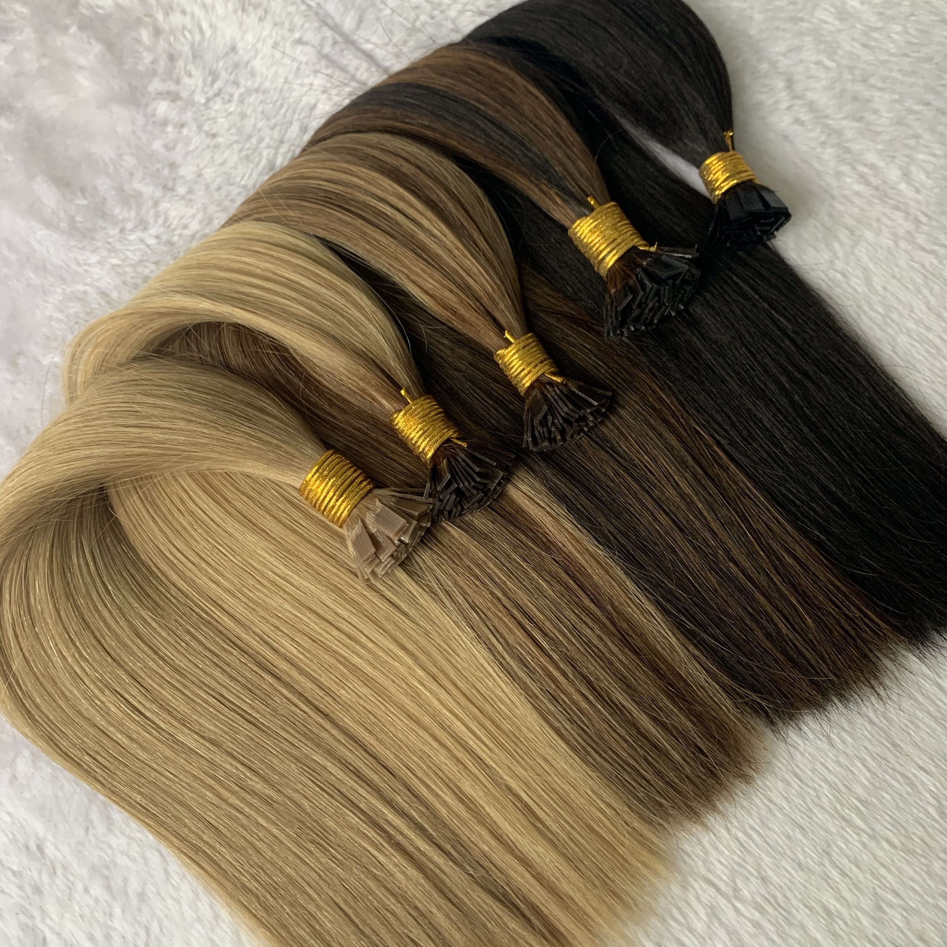 Wholesale Double Drawn Italian Prebonded Flat Tip I Tip U Tip Healthy Hair Extensions Virgin Keratin Human Hair Extension