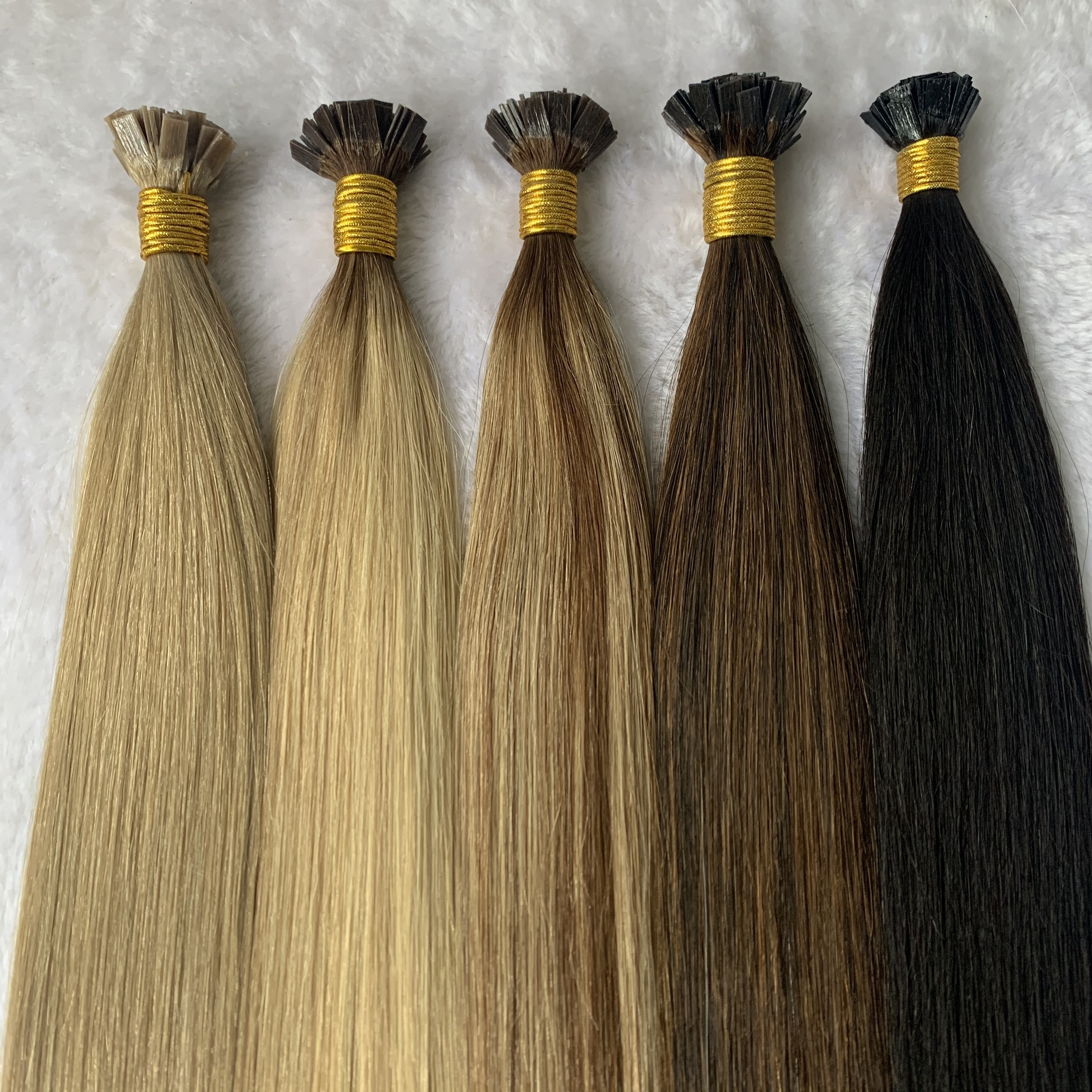 Wholesale Double Drawn Italian Prebonded Flat Tip I Tip U Tip Healthy Hair Extensions Virgin Keratin Human Hair Extension