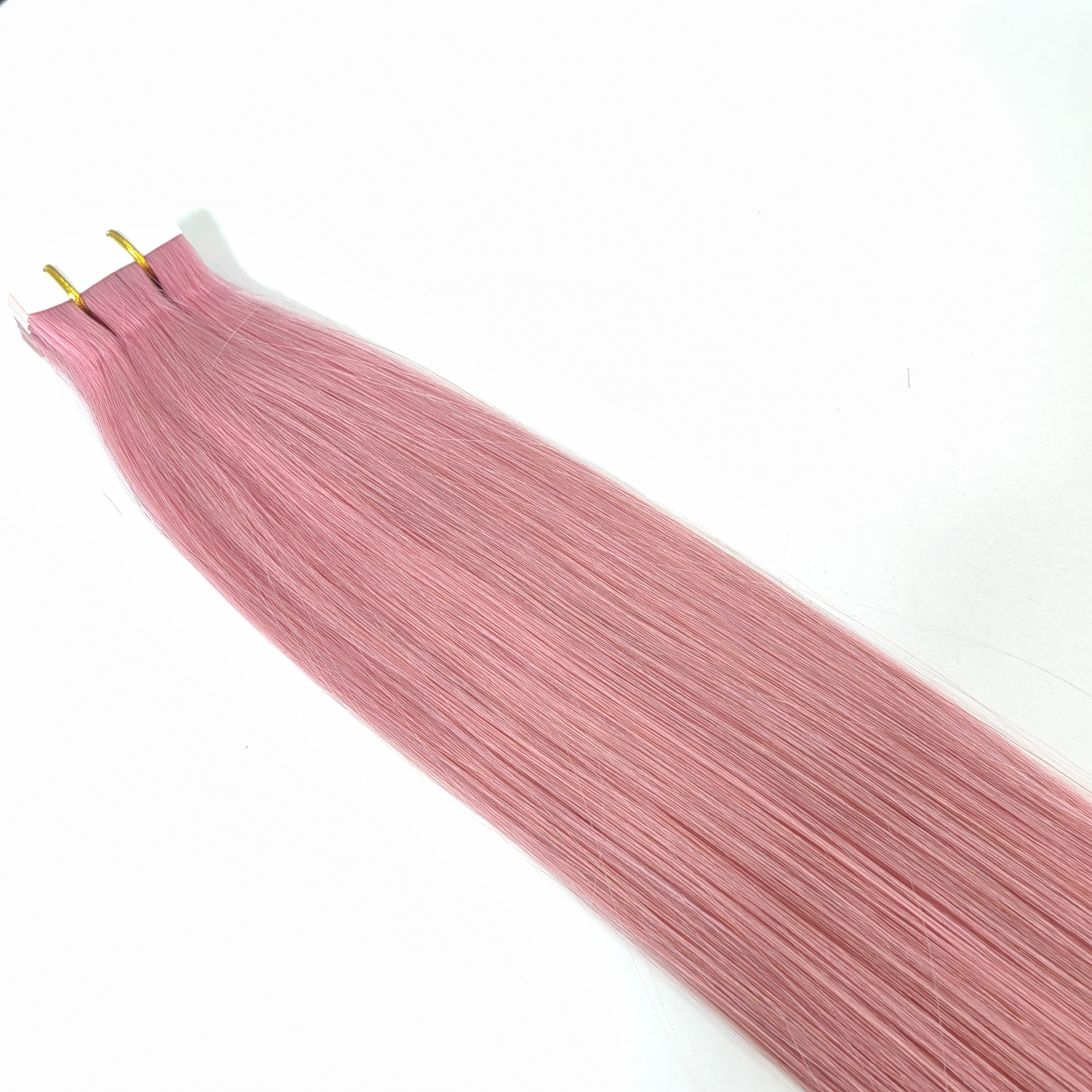 Wholesale Russian Double Drawn Remy Cuticle pink tape in hair extension inject hair