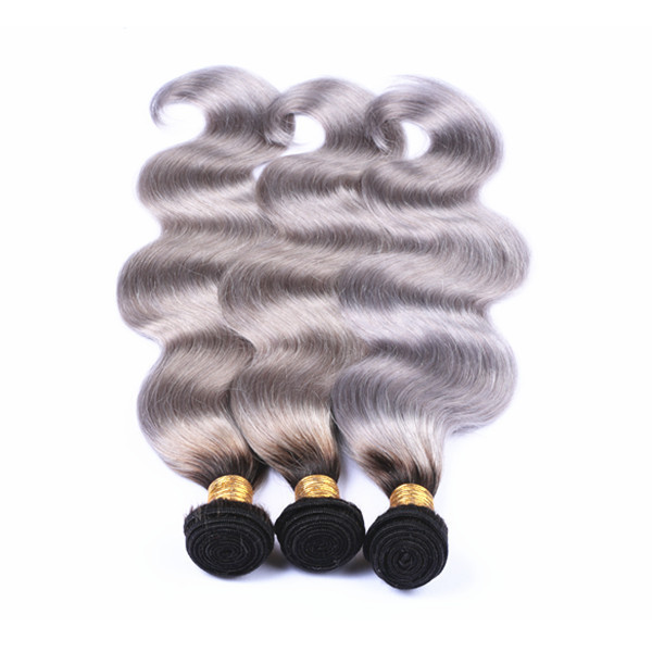 Alibaba best sellers wholesale cheap body wave brazilian sew in human hair weave 1b grey ombre hair