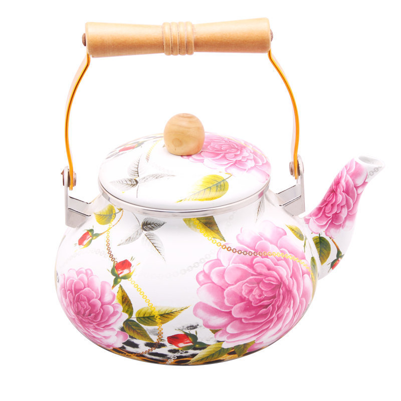 Customized good quality unique design enamel classic tea kettle all season durable