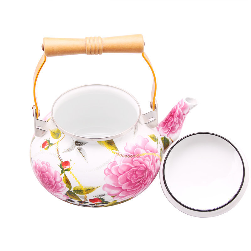 Customized good quality unique design enamel classic tea kettle all season durable