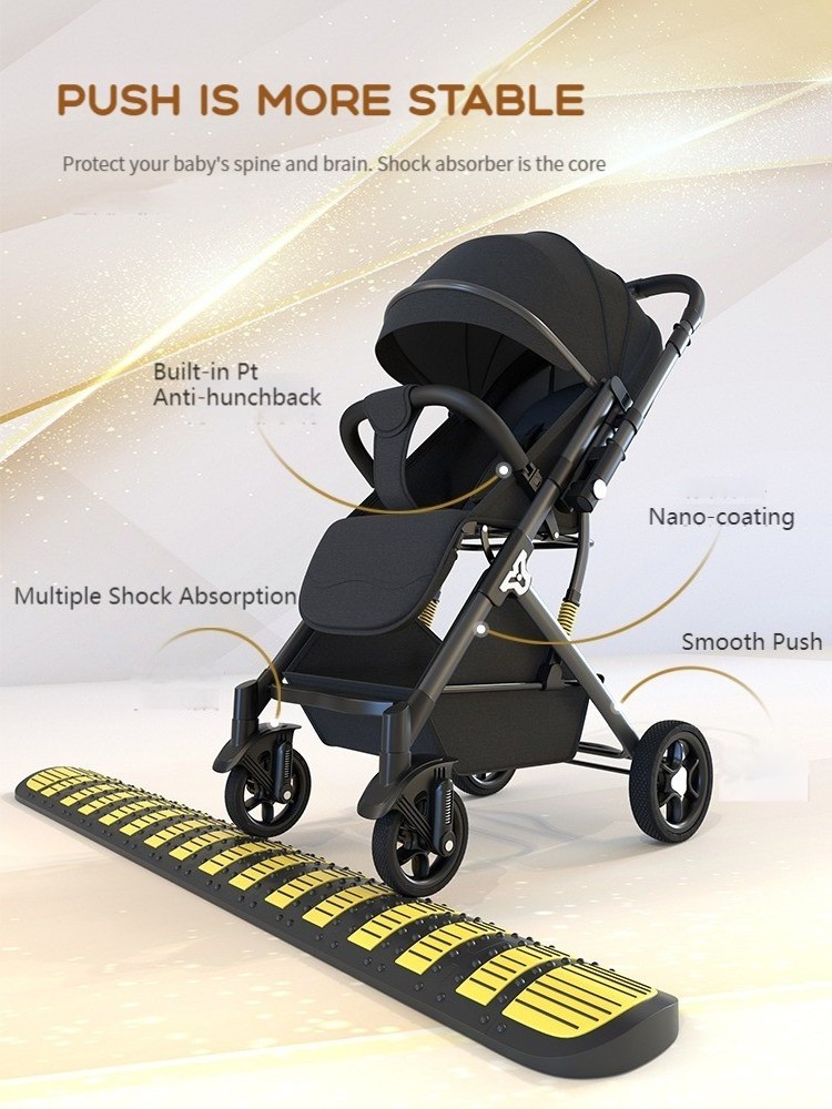 Baby Carriage Newborn Pram Luxury Two-Way Push 360 Rotate Trolley Travel Cheap Baby Stroller