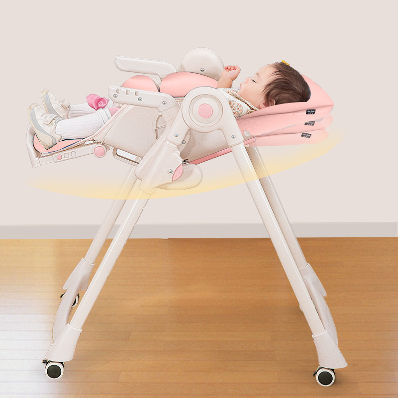 Adjustable High Chair Removable Tray Multifunction Toddler Kids High Chair for Feeding Hot Selling Baby Folding