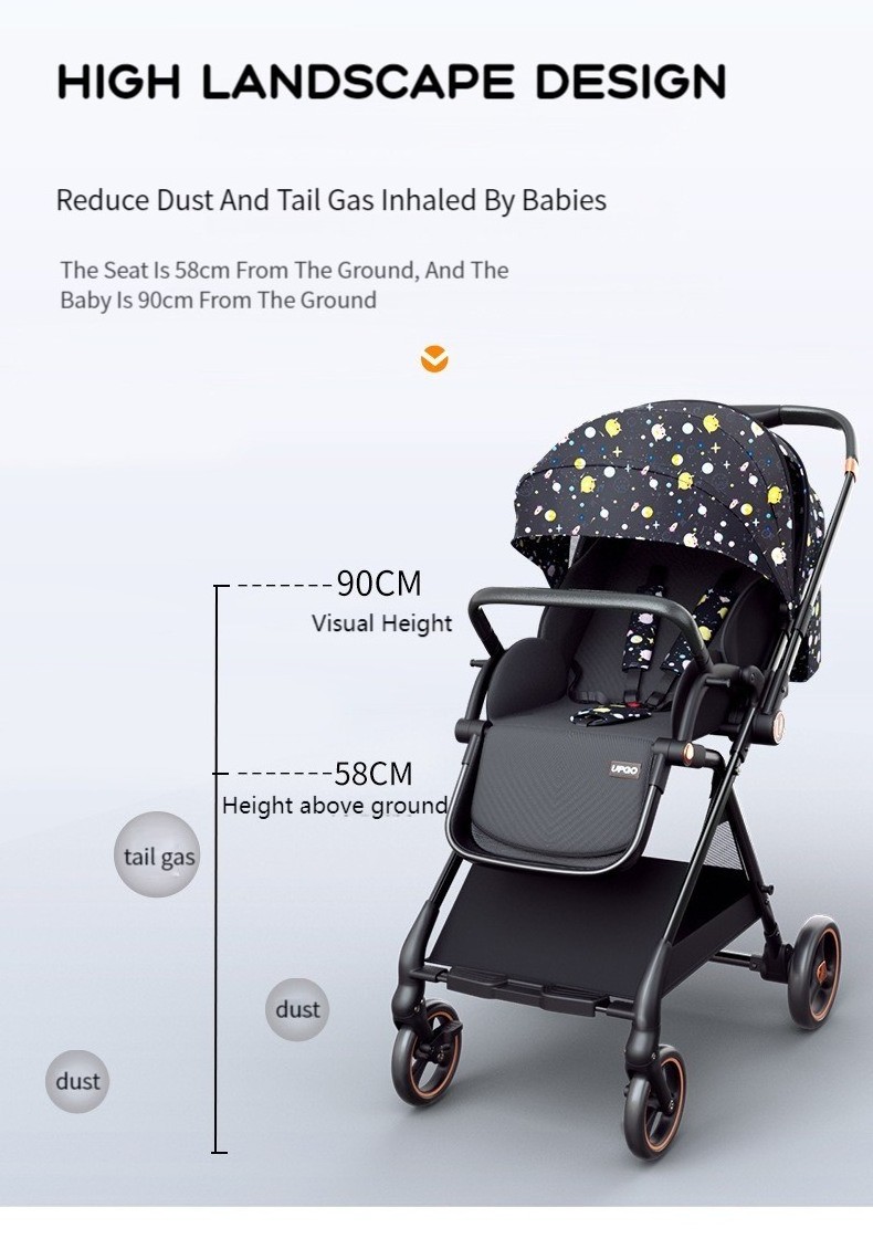 Multifunction Pushchair High Portable Lightweight Travel Pram belecoo two-way implementation Baby Stroller