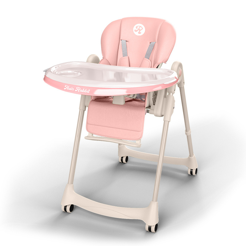 Adjustable High Chair Removable Tray Multifunction Toddler Kids High Chair for Feeding Hot Selling Baby Folding