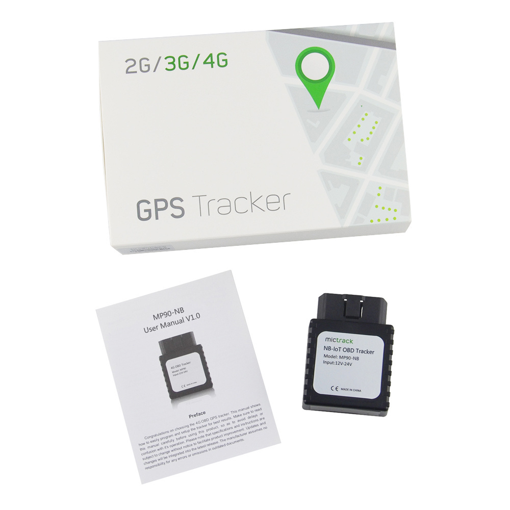 NB-IoT OBD GPS Tracker MP90-NB Real Time Tracking OBD2 GPS Vehicle Tracker Voice Monitoring with SOS Button with Low Power Alarm