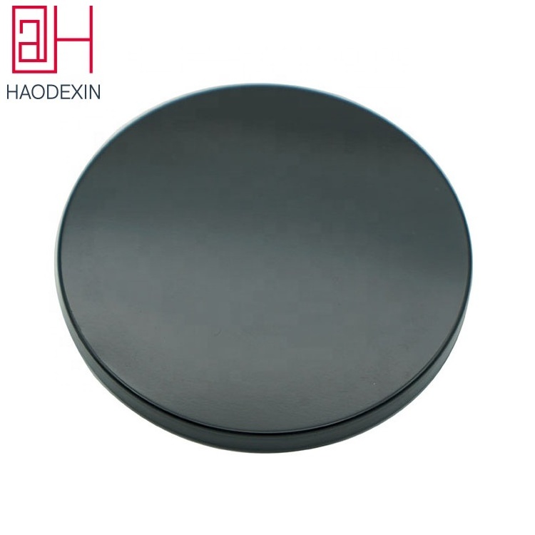 HAODEXIN glass jar with rose gold black silver metal tinplate lids caps closures for glass candles jar with silicone ring gasket