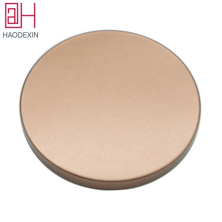 HAODEXIN glass jar with rose gold black silver metal tinplate lids caps closures for glass candles jar with silicone ring gasket