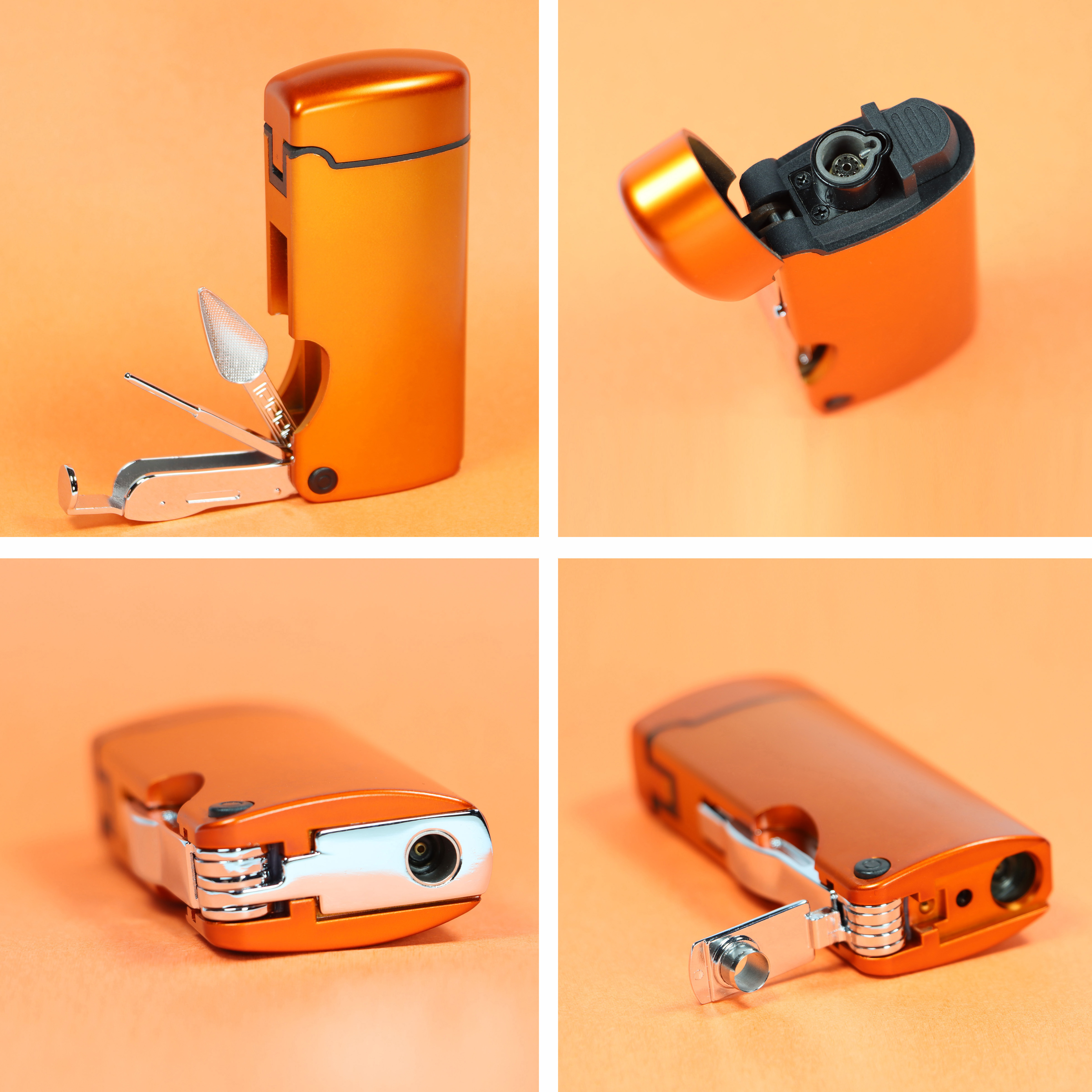 Torch lighter cigar lighter with tools gas refillable