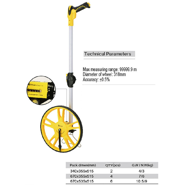 Walking Distance Measuring Wheel Cane Wheels Surveyor